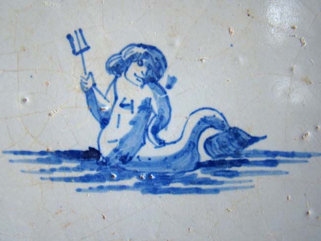 A 17th century Dutch Delft tile circa 1675